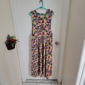 Kade Collection Vintage Children of the World Super Rare print pinafore dress